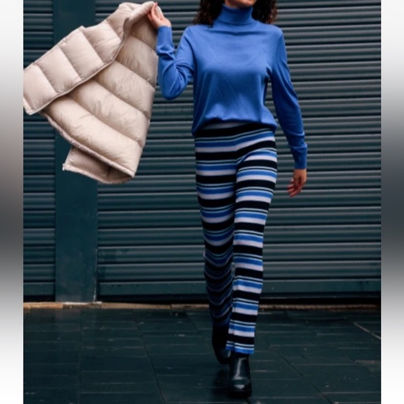 UNIQLO x MARNI Merino Blend Semi Flare Knitted Pants in Blue Sz. Small - Picture 3 of 15